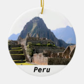 Machu Picchu Peru - Huayna Picchu Mountain Keramik Ornament (Vorne)