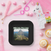 Machu Picchu Peru - Huayna Picchu Mountain Pappteller (Party)