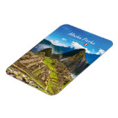 Machu Picchu, Peru - Inca-Burginen-Ruinen rund Magnet (Linke Seite)