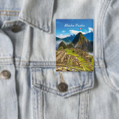 Machu Picchu, Peru - Inka-Stadt Ruinen Button (Insitu)
