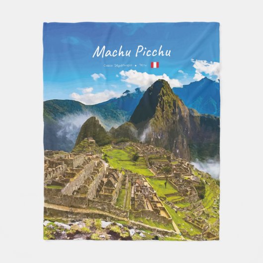 Machu Picchu, Peru - Inka-Stadt Ruinen Fleecedecke (Vorderseite)