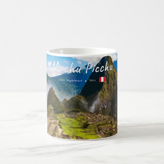 Machu Picchu, Peru - Inka-Stadt Ruinen Kaffeetasse (Mittel)