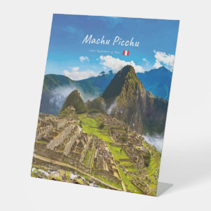 Machu Picchu, Peru - Inka-Stadt Ruinen Sockelschild