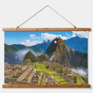 Machu Picchu, Peru - Inka-Stadt Ruinen Wandteppich Mit Holzrahmen