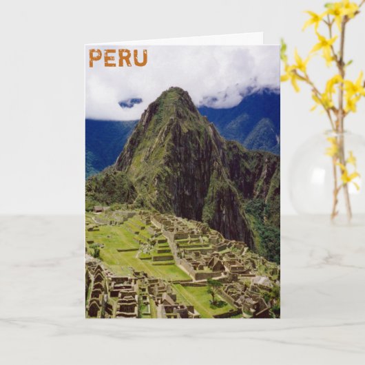 Machu Picchu, Peru Karte (Gelbe Blume)