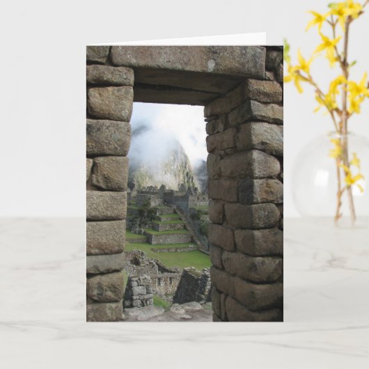 Machu Picchu, Peru Karte (Gelbe Blume)