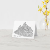 Machu Picchu, Peru Karte (Gelbe Blume)