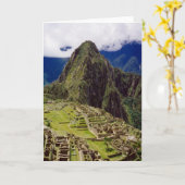 Machu Picchu, Peru Karte (Gelbe Blume)