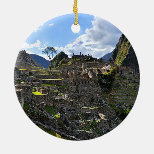 Machu Picchu, Peru Keramik Ornament (Hinten)