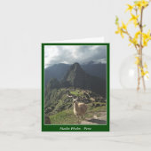 Machu Picchu Peru - leere Karte (Gelbe Blume)