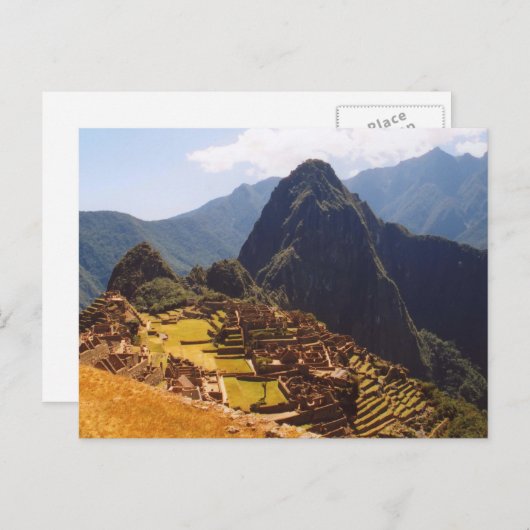 Machu Picchu Peru - Machu Picchu Ruins Sunrise Postkarte (Vorne/Hinten)