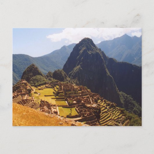 Machu Picchu Peru - Machu Picchu Ruins Sunrise Postkarte (Vorderseite)