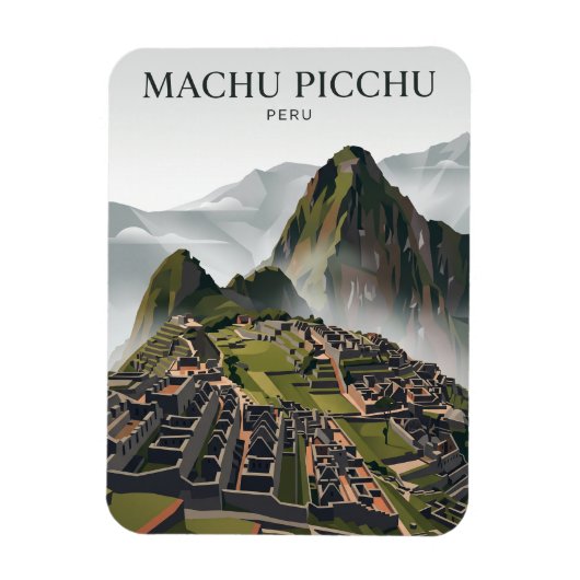 Machu Picchu Peru Magnet (Vertikal)