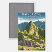 Machu Picchu Peru Magnet (Vorderseite/Rückseite)
