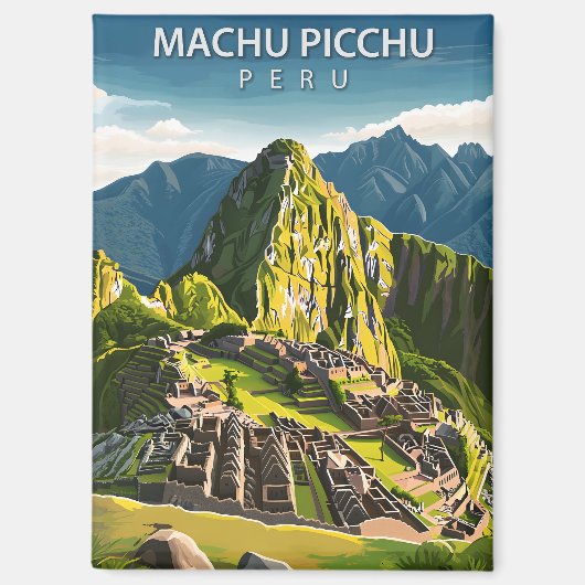 Machu Picchu Peru Magnet (Vorderseite)