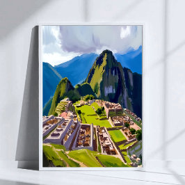 Machu Picchu Peru Malerei Poster