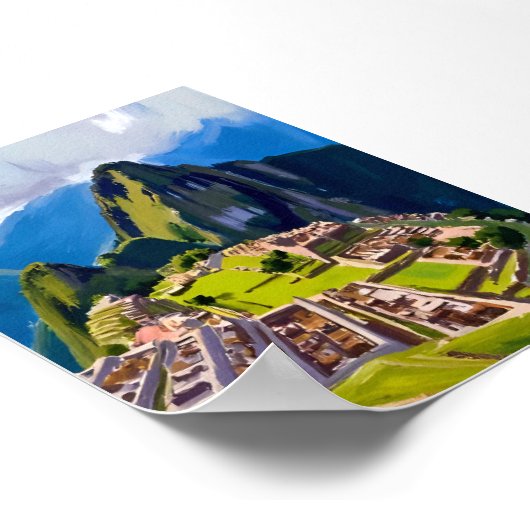 Machu Picchu Peru Malerei Poster (Ecke)