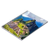 Machu Picchu Peru Malerei Reise Kunst Notizblock (Linke Seite)