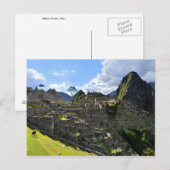Machu Picchu, Peru, Nachmittag Postkarte (Vorne/Hinten)