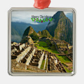 Machu Picchu, Peru, Ornament Aus Metall (Vorne)