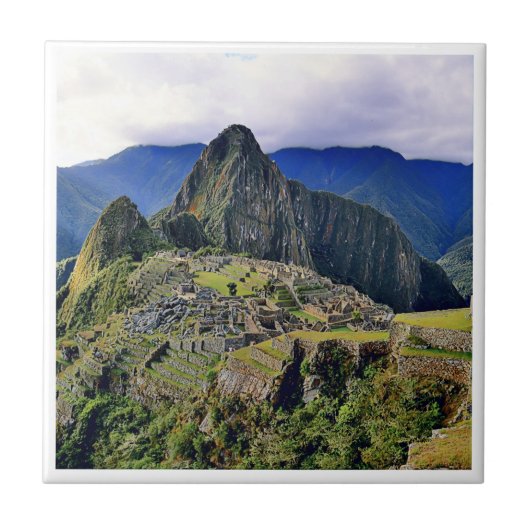 MACHU PICCHU - Peru - Panorama Fliese (Vorderseite)