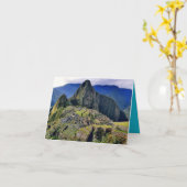 MACHU PICCHU - Peru - Panorama Karte (Gelbe Blume)