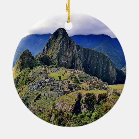 MACHU PICCHU - Peru - Panorama Keramik Ornament (Hinten)