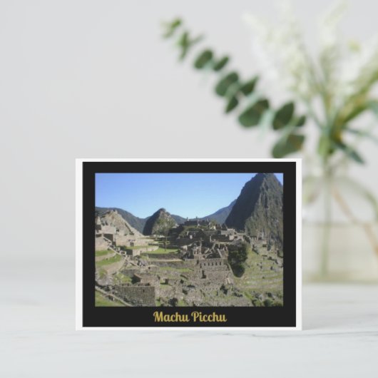Machu Picchu Peru Postcard Postkarte (Stehend Vorderseite)