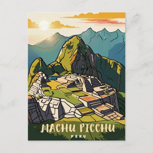Machu Picchu, Peru Postkarte (Vorderseite)