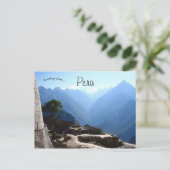 Machu Picchu Peru Postkarte (Stehend Vorderseite)