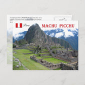 Machu Picchu, Peru Postkarte (Vorne/Hinten)