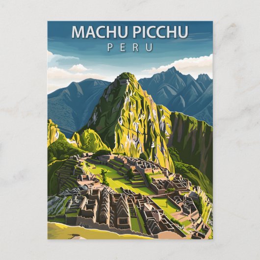 Machu Picchu Peru Postkarte (Vorderseite)