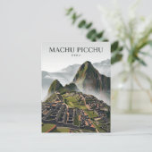 Machu Picchu Peru Postkarte (Stehend Vorderseite)