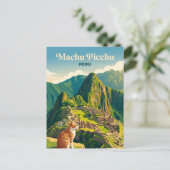 Machu Picchu Peru Postkarte (Stehend Vorderseite)
