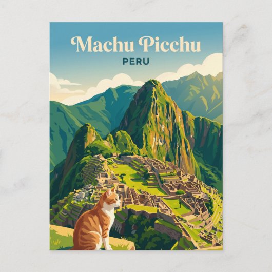 Machu Picchu Peru Postkarte (Vorderseite)