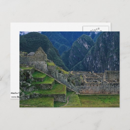 Machu Picchu, Peru Postkarte (Vorne/Hinten)