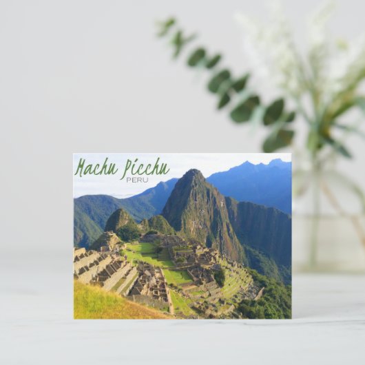 Machu Picchu, Peru Postkarte (Stehend Vorderseite)