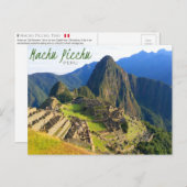 Machu Picchu, Peru Postkarte (Vorne/Hinten)