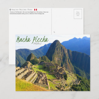 Machu Picchu, Peru Postkarte