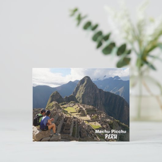 Machu Picchu, Peru Postkarte (Stehend Vorderseite)