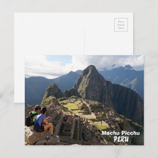 Machu Picchu, Peru Postkarte (Vorne/Hinten)