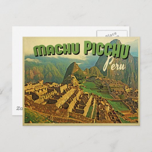 Machu Picchu Peru Postkarte (Vorne/Hinten)