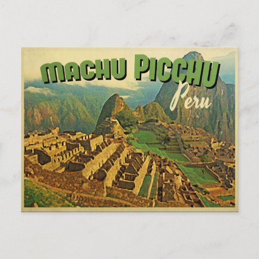 Machu Picchu Peru Postkarte (Vorderseite)