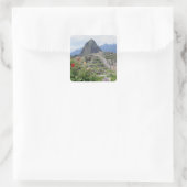 Machu Picchu, Peru Quadratischer Aufkleber (Tasche)