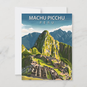 Machu Picchu Peru Reise Inka Ruinen Postkarte