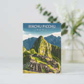 Machu Picchu Peru Reise Inka Ruinen Postkarte (Stehend Vorderseite)