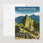 Machu Picchu Peru Reise Inka Ruinen Postkarte (Vorne/Hinten)
