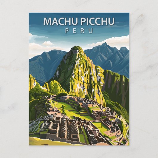 Machu Picchu Peru Reise Inka Ruinen Postkarte (Vorderseite)