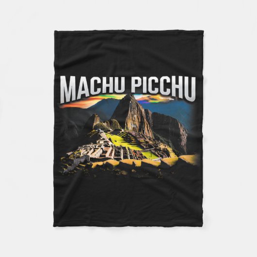 Machu Picchu Peru Reise Wandern Souvenir Geschenk Fleecedecke (Vorderseite)