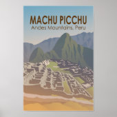 Machu Picchu Peru Reisekunst Vintag Poster (Vorne)